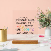 Rainbow Heart Script Dancing in Heaven Wedding Acrylschild (Hochzeit)