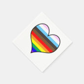Rainbow Heart Serviette (Ecke)