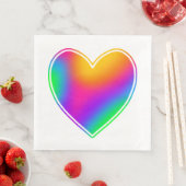 Rainbow Heart Serviette (Beispiel)
