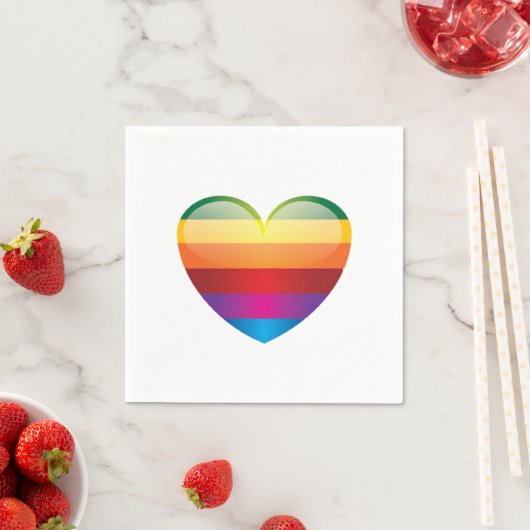Rainbow Heart Serviette (Beispiel)