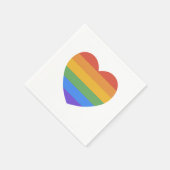 Rainbow Heart Serviette (Ecke)