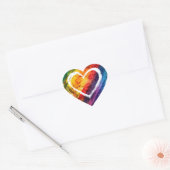 Rainbow Heart Shape Stickers (Umschlag)
