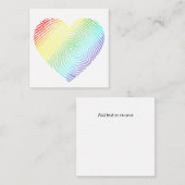 Rainbow Heart Shaped Heart Mitteilungskarte (Vorne/Hinten)