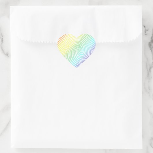 Rainbow Heart Shaped Herz-Aufkleber (Tasche)