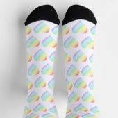 Rainbow Heart Shaped Pattern Socken (Oben)