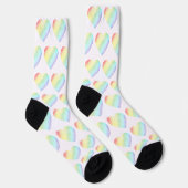 Rainbow Heart Shaped Pattern Socken (Rechts)