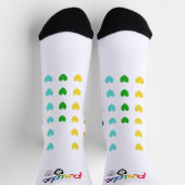 Rainbow Heart Socks | AOSA & AWS Socken (Oben)