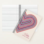 Rainbow Heart Spiral Notebook - Burgund Notizblock (Innen)