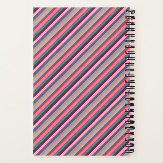 Rainbow Heart Spiral Notebook - Burgund Notizblock (Rückseite)