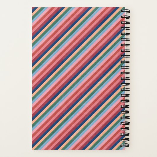 Rainbow Heart Spiral Notebook - Lachs Pink Notizblock (Rückseite)