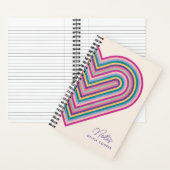 Rainbow Heart Spiral Notebook - Lila Notizblock (Innen)