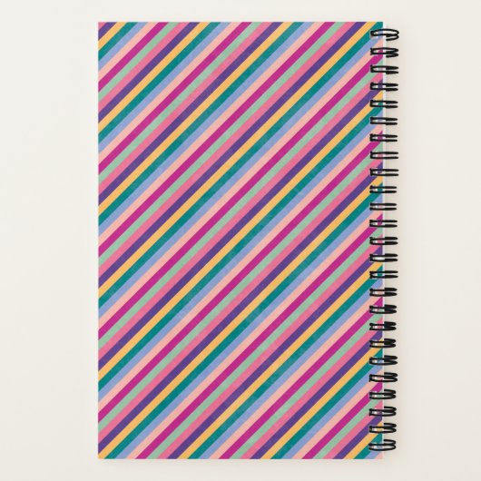 Rainbow Heart Spiral Notebook - Lila Notizblock (Rückseite)