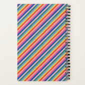 Rainbow Heart Spiral Notebook - Magenta Notizblock (Rückseite)