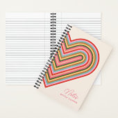 Rainbow Heart Spiral Notebook - Pink Notizblock (Innen)