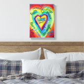 Rainbow Heart Spirit Painting Wrapped Canvas Art Leinwanddruck (Insitu (Schlafzimmer))