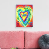 Rainbow Heart Spirit Painting Wrapped Canvas Art Leinwanddruck (Insitu (Wohnzimmer))
