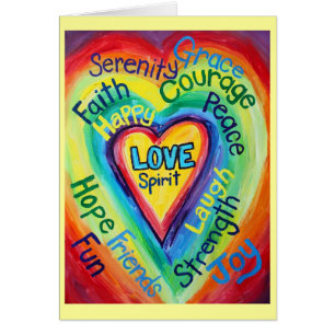 Rainbow Heart Spirit Wordcard