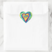 Rainbow Heart Spirit Words Label Sticker Decal (Tasche)