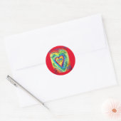 Rainbow Heart Spirit Words Label Sticker Decals (Umschlag)