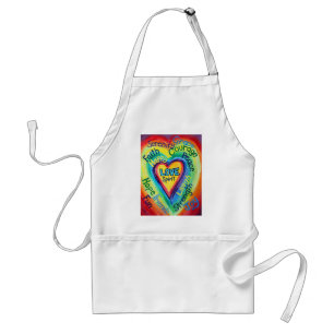 Rainbow Heart Spirit Words Schürze