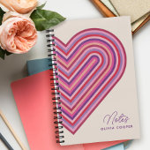 Rainbow Heart Spirituosen Notebook - Pflaume Notizblock