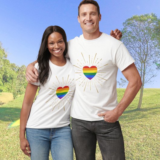 Rainbow Heart Sternexplosion T-Shirt