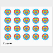 Rainbow Heart Sticker (Blatt)