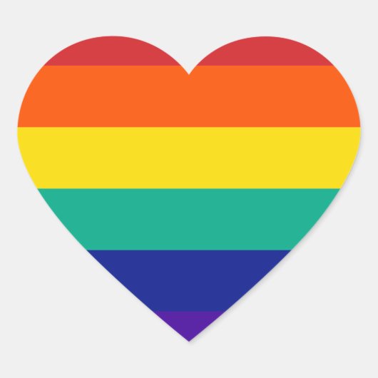 Rainbow Heart Sticker (Vorderseite)
