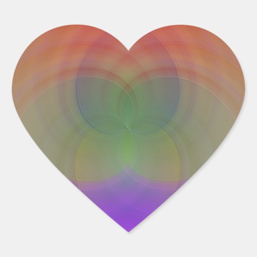 Rainbow Heart Sticker (Vorderseite)