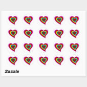 Rainbow Heart Stickers (Blatt)