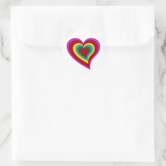 Rainbow Heart Stickers (Tasche)