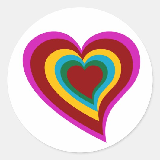 Rainbow Heart Stickers (Vorderseite)