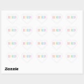 RAINBOW Heart Stickers (Blatt)