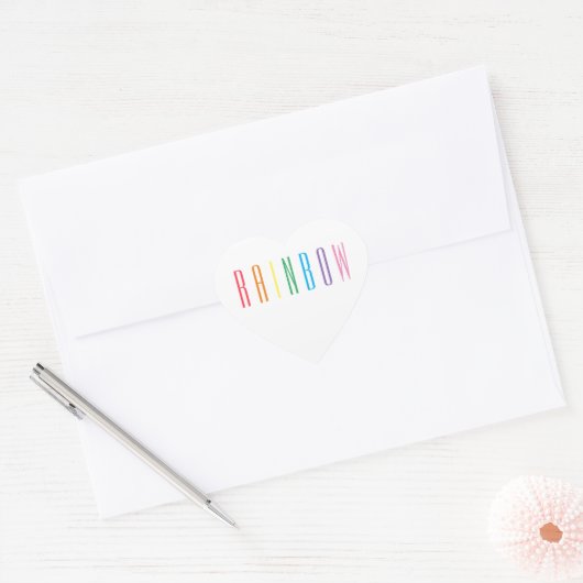 RAINBOW Heart Stickers (Umschlag)