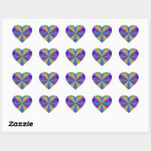 Rainbow Heart Stickers (Blatt)