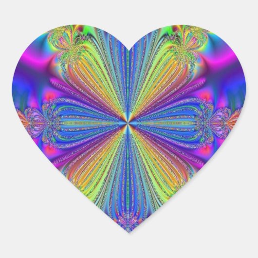 Rainbow Heart Stickers (Vorderseite)