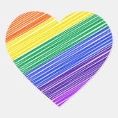 Rainbow Heart Stickers (Vorderseite)