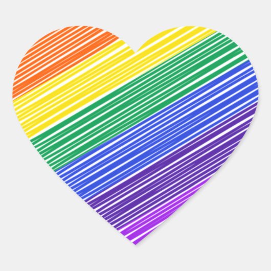 Rainbow Heart Stickers (Vorderseite)
