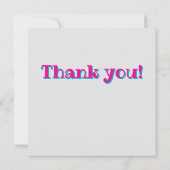 Rainbow Heart Swirving Bright Colors Dankeskarte (Rückseite)