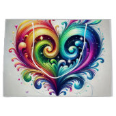 Rainbow Heart Swirving Bright Colors Große Geschenktüte (Vorderseite)