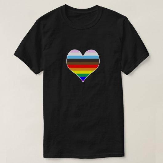 Rainbow Heart T - Shirt (dunkel) (Design vorne)