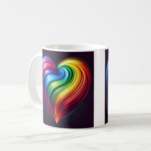 Rainbow Heart Tasse (Vorderseite Links)