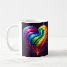 Rainbow Heart Tasse