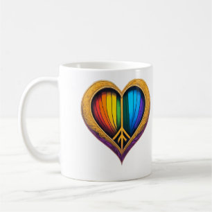 Rainbow Heart Tasse
