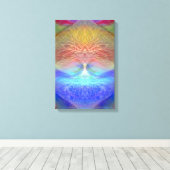 Rainbow Heart Tree of Life Leinwanddruck (Insitu (Holzboden))