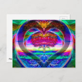 Rainbow Heart Tree of Life Postkarte (Vorne/Hinten)