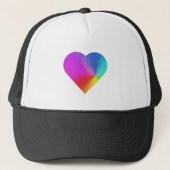 Rainbow Heart Truckerkappe (Vorderseite)