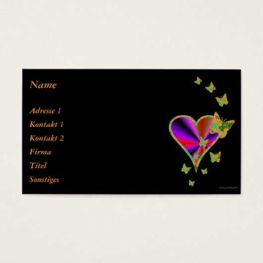 Rainbow Heart und Butterfly (Vorderseite)