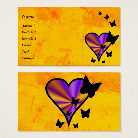 Rainbow Heart und Butterfly (Vorne & Hinten)