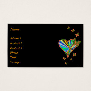 Rainbow Heart und Butterfly